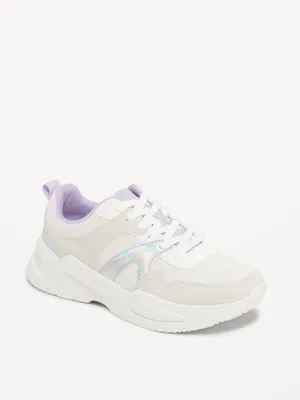 Chunky Faux-Suede Mesh Sneakers for Girls