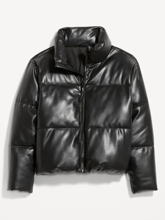 Old Navy Women's Faux-Leather Belted Biker Jacket - - Size XL