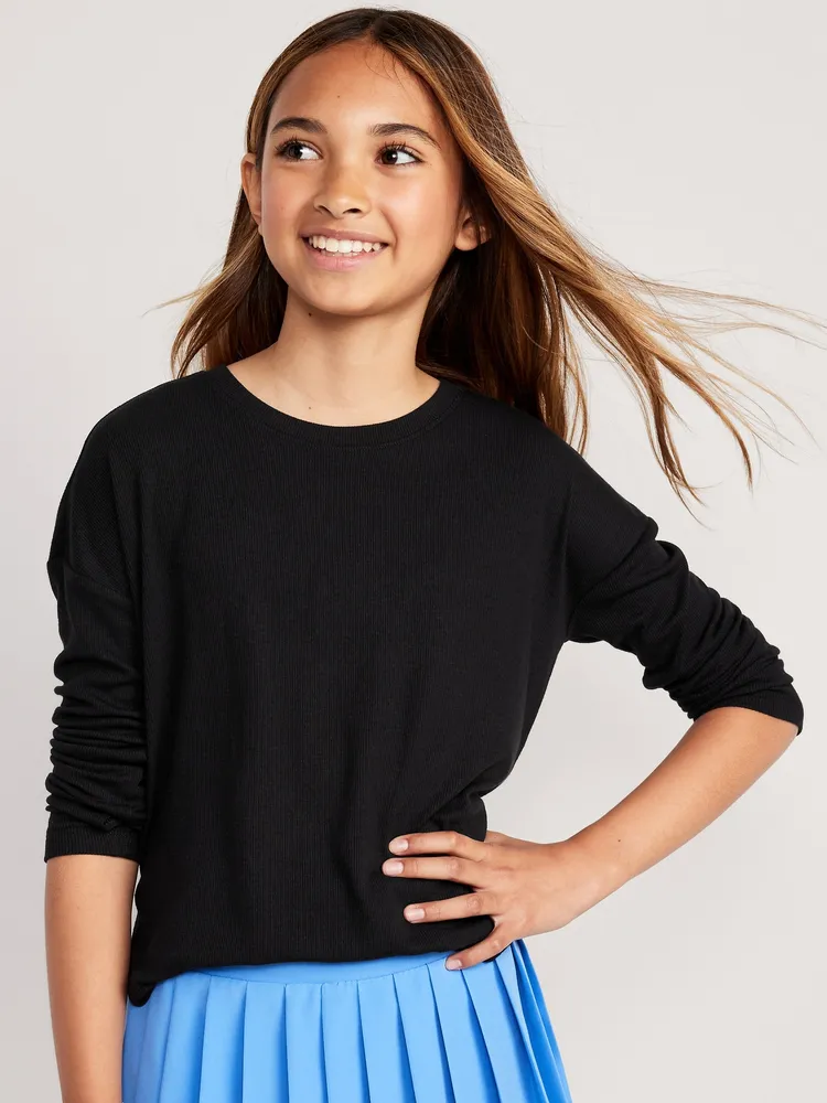 Old Navy UltraLite Long-Sleeve Rib-Knit Tunic T-Shirt for Girls