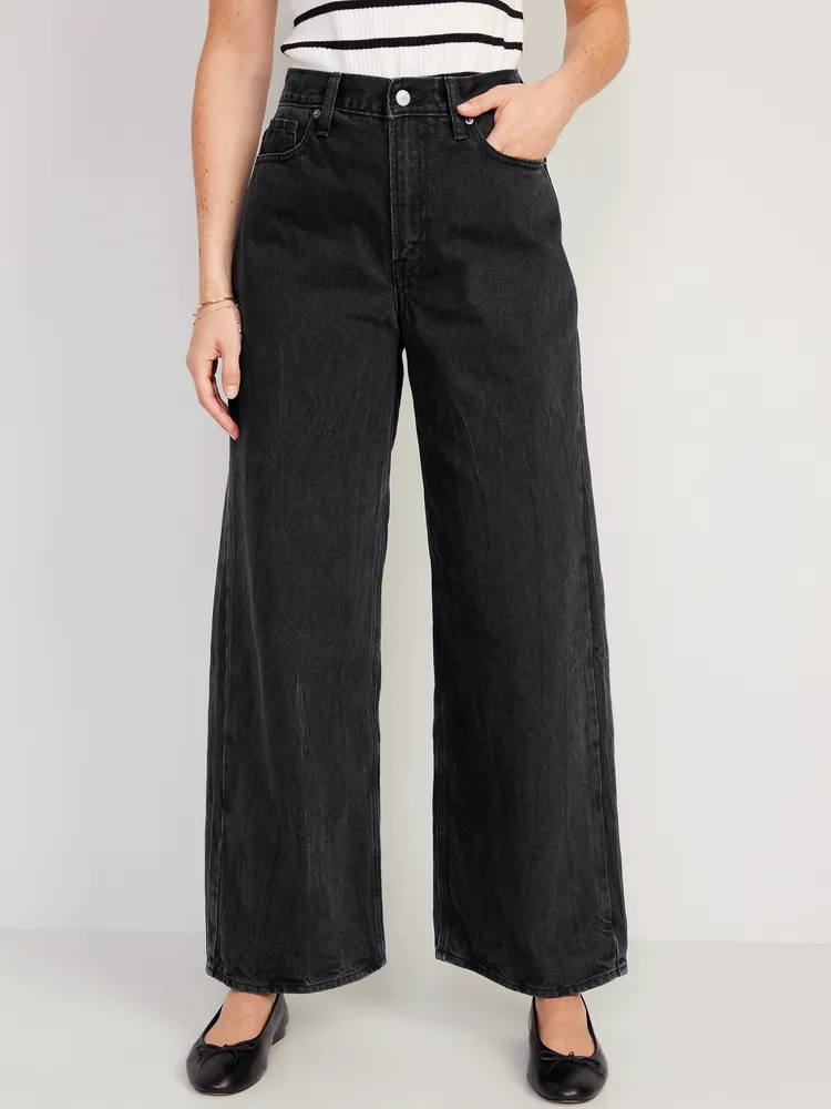 Y2k Pants Star Vintage Wide Leg Pants LARGE Women Jeans High Waist Baggy |  eBay