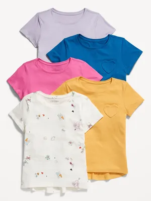 Softest Printed T-Shirt 5-Pack for Girls