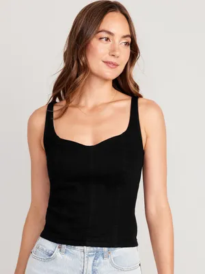 Fitted Cropped Cami Top for Women
