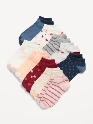 Printed Crew Socks 10-Pack for Girls