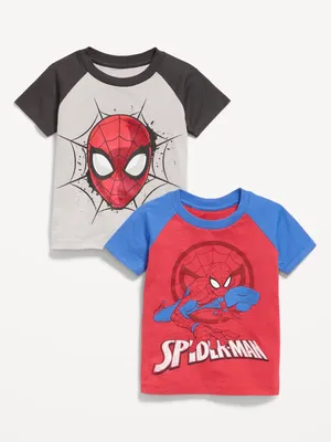 2-Pack Marvel Spider-Man Unisex Graphic T-Shirt for Toddler