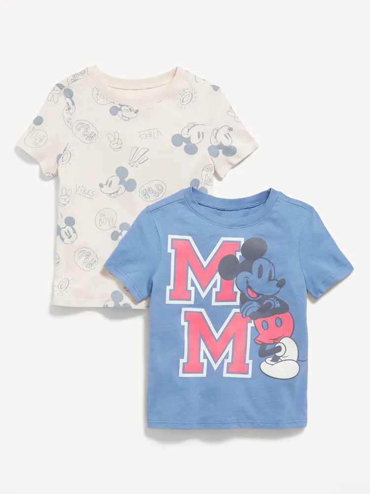 2-Pack Disney Mickey Mouse Unisex Graphic T-Shirt for Toddler