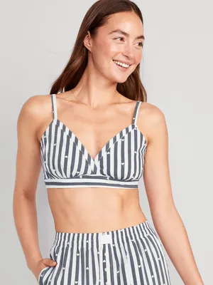 Cross-Front Poplin Bralette