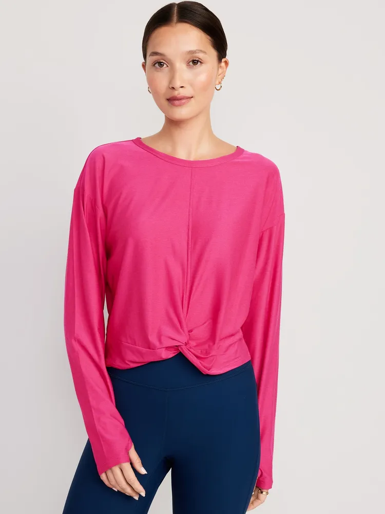 Cloud 94 Soft Twist-Front Cropped Top