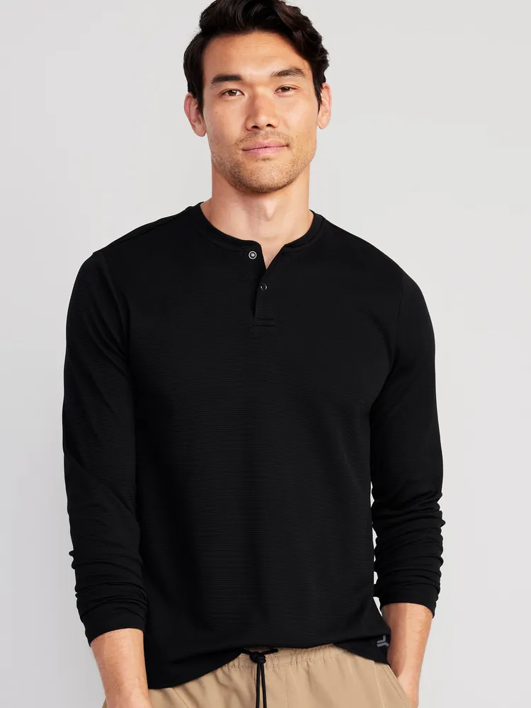 Thermal-Knit Long-Sleeve T-Shirt