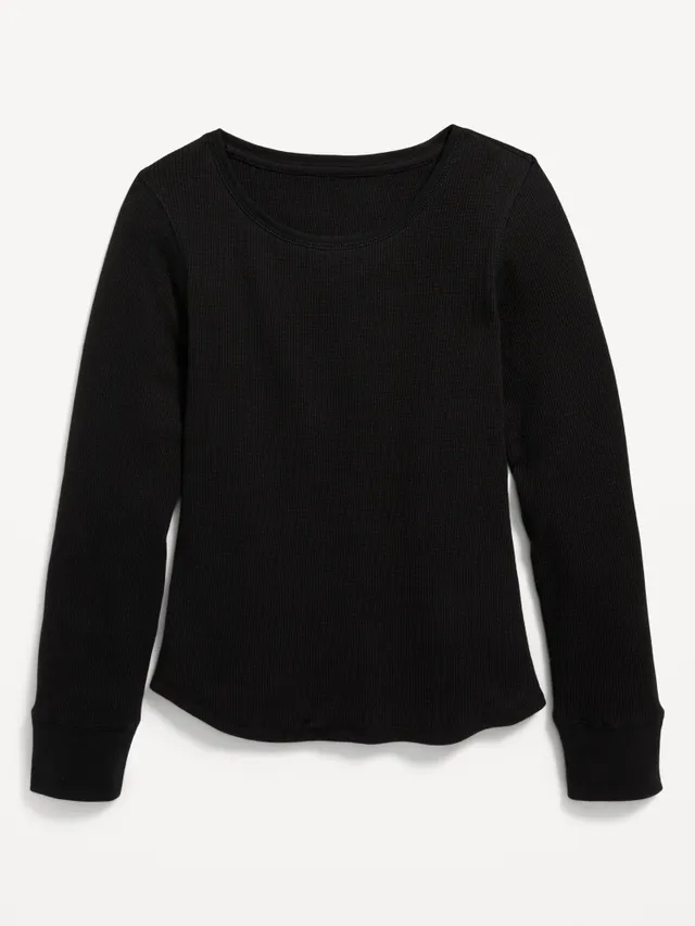 Long-Sleeve Printed Thermal-Knit T-Shirt for Girls