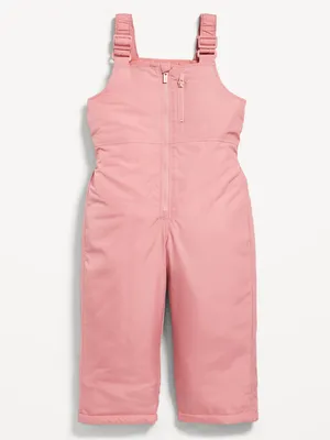Water-Resistant Snow-Bib Overalls for Toddler Girls