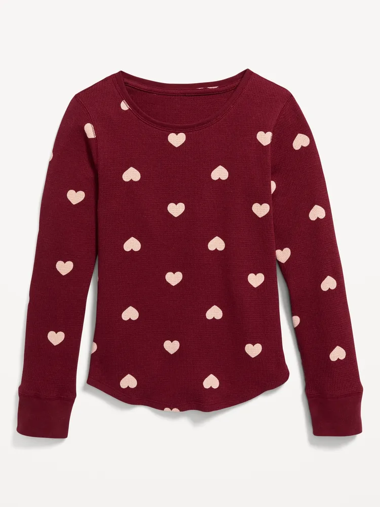 Old Navy Long-Sleeve Printed Thermal-Knit T-Shirt for Girls