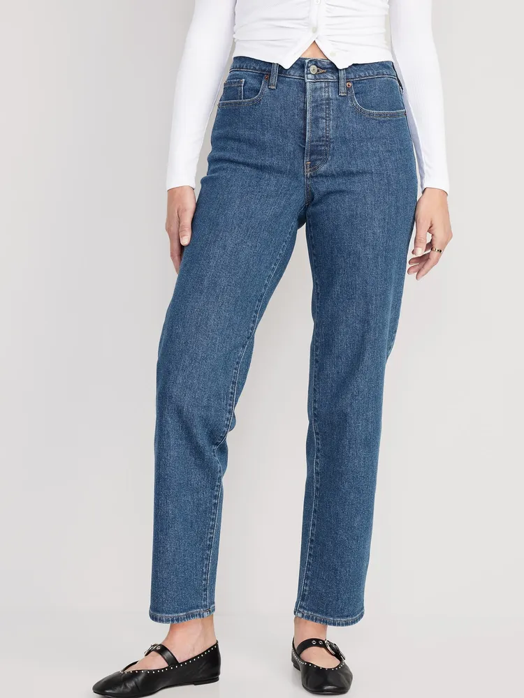 High-Waisted OG Loose Cotton-Hemp Blend Jeans for Women, Old Navy