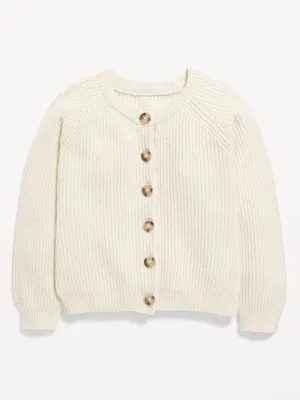 Long-Sleeve Button-Front Cardigan for Toddler Girls
