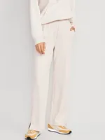 High-Waisted Dynamic Fleece Wide-Leg Pants