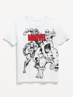 Gender-Neutral Short-Sleeve Marvel Graphic T-Shirt for Kids