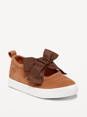 Corduroy Bow-Tie Sneakers for Toddler Girls