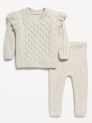 Ruffle-Trim Cocoon Sweater and Pants Set for Baby