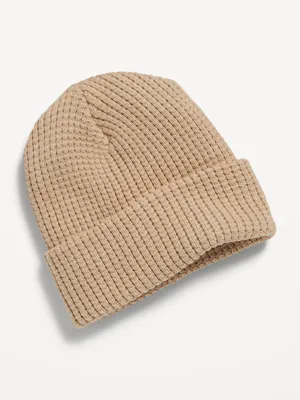Gender-Neutral Rib-Knit Wide-Cuff Beanie Hat for Kids
