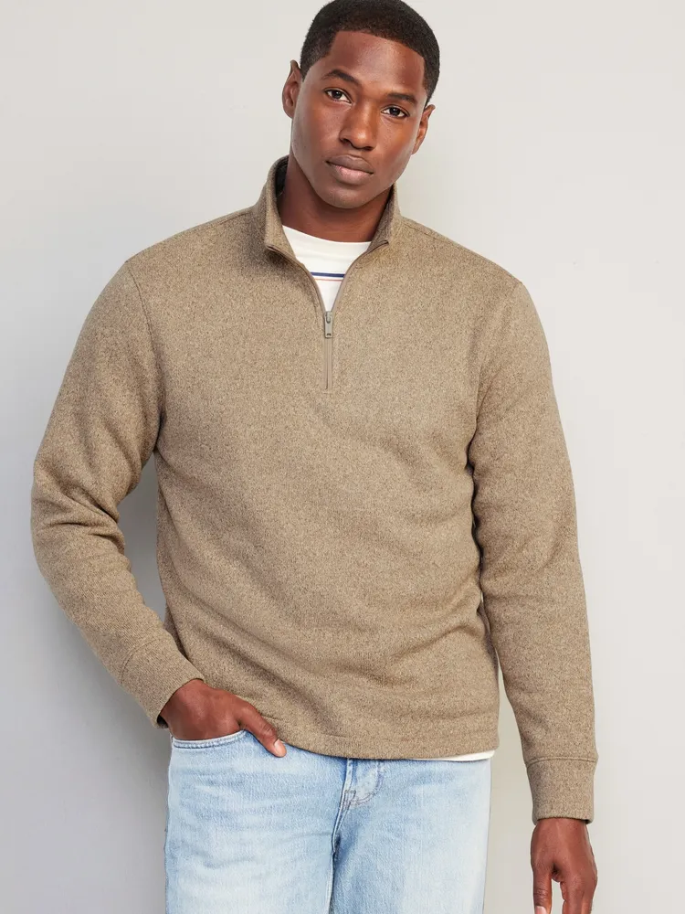 Sweater-Knit Quarter Zip