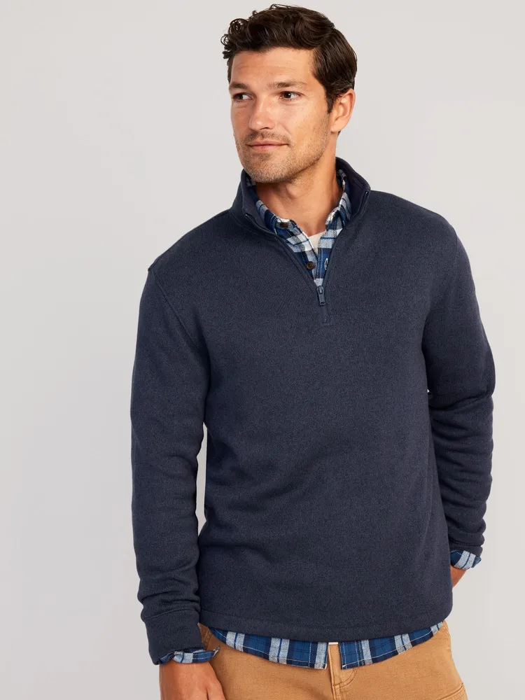 Sweater-Knit Quarter Zip