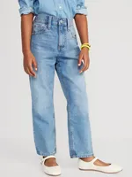 High-Waisted Slouchy Straight Built-In Tough Jeans for Girls