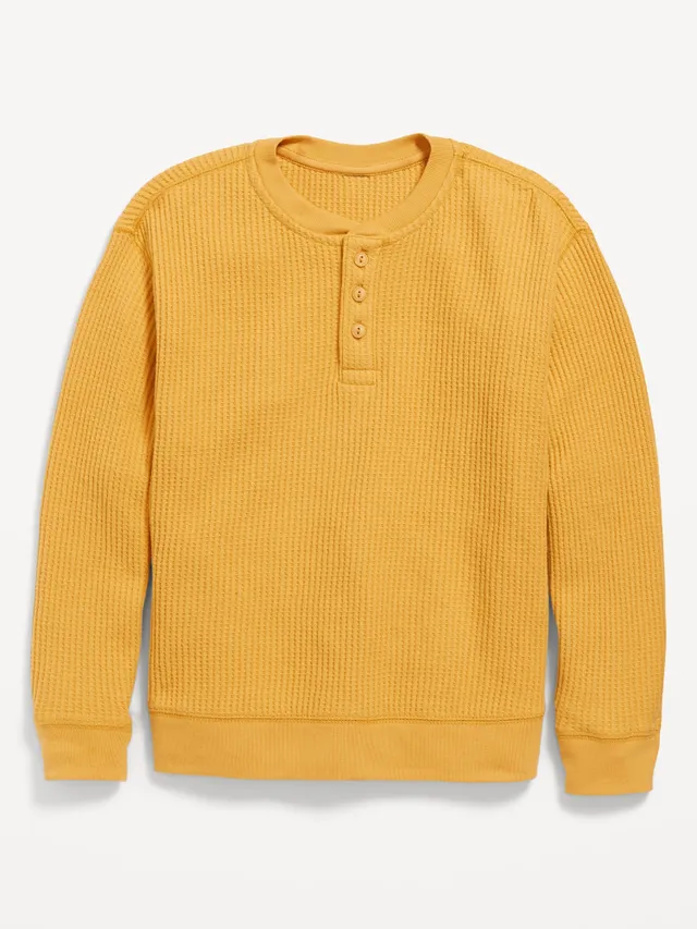 Old Navy Long-Sleeve Thermal-Knit Henley T-Shirt for Boys