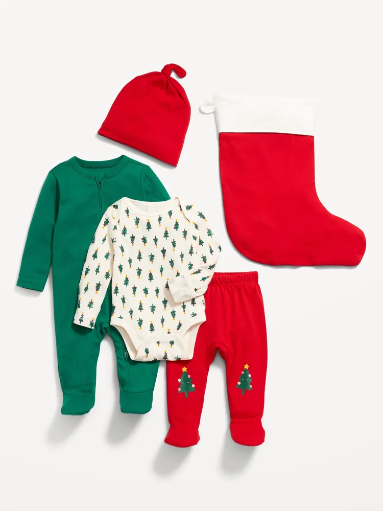 Unisex Jacquard-Knit Bodysuit & Pants Set for Baby