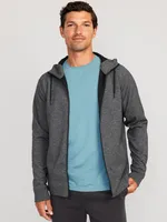 Dynamic Fleece Hidden-Pocket Zip-Front Hoodie