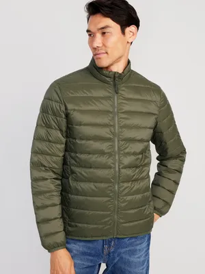 Water-Resistant Narrow-Channel Puffer Jacket for Men