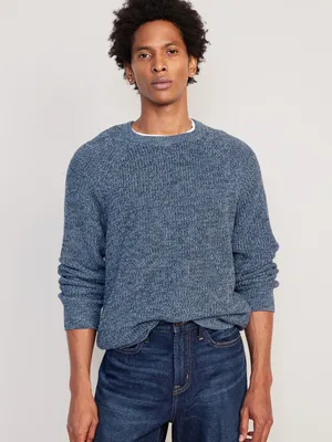 Crew-Neck Raglan Sweater for Men