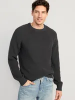 Crew-Neck Shaker-Stitch Sweater