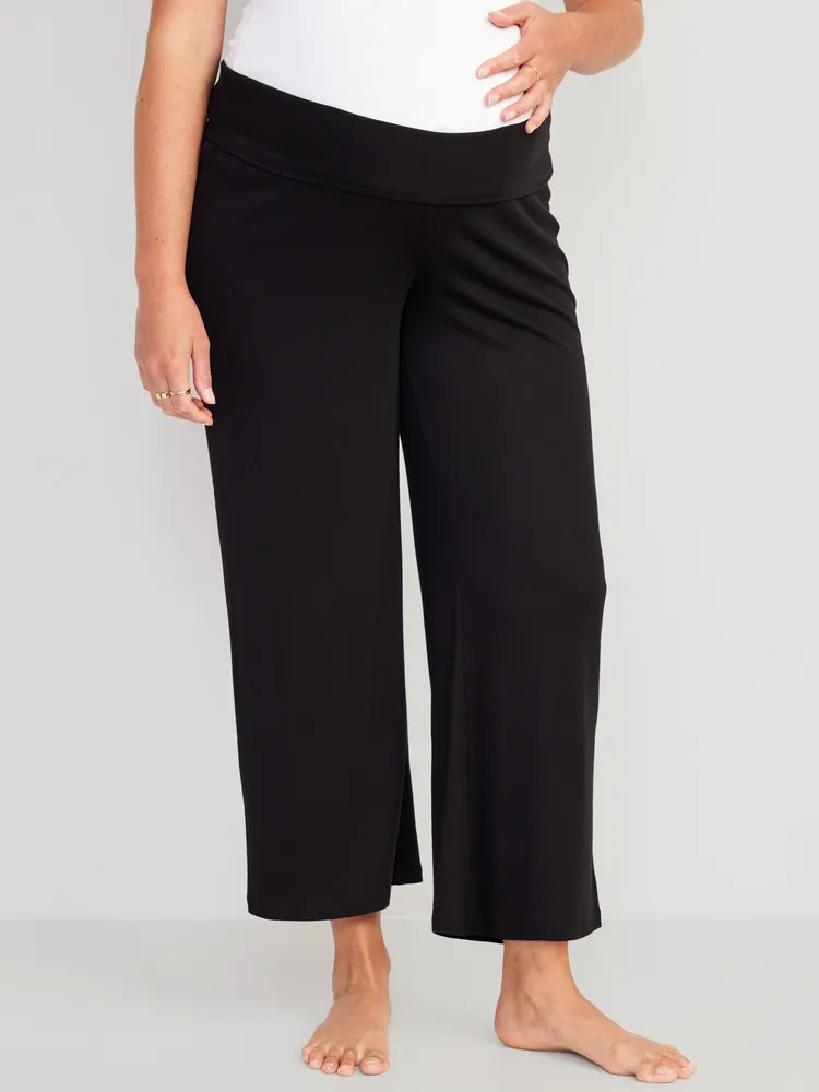 Old Navy Maternity Rollover Waist Cropped Pants