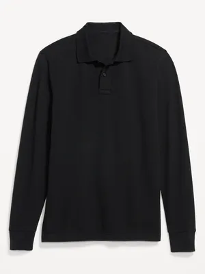 Long-Sleeve Uniform Pique Polo for Men