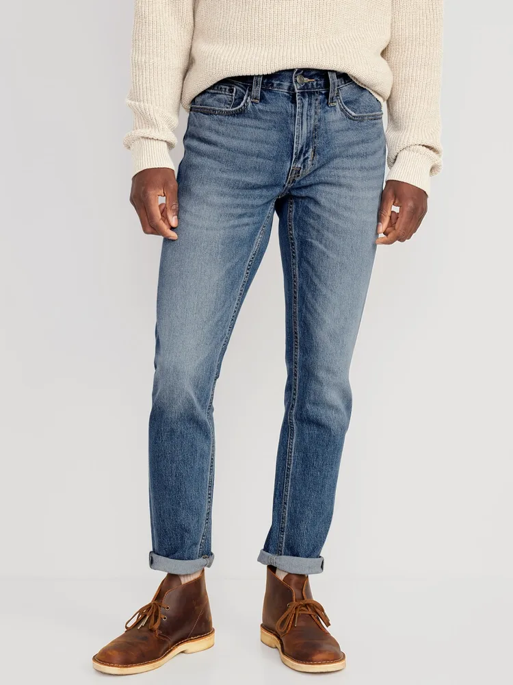 Relaxed Slim Taper Built-In Flex Jeans for Men