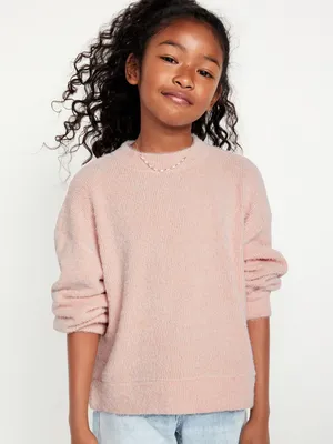 Textured-Chenille Mock-Neck Sweatshirt for Girls