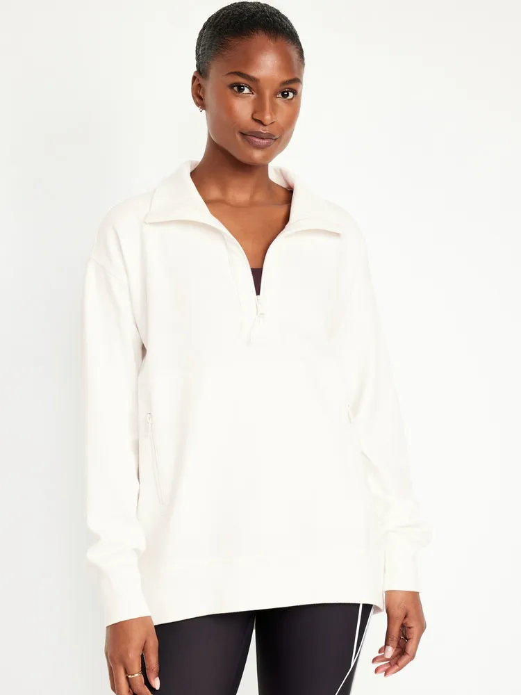 Dynamic Fleece Oversized Half Zip Tunic