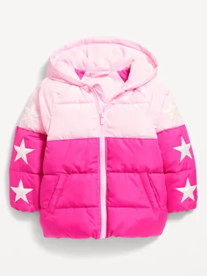 Hooded Puffer Jacket for Toddler Girls
