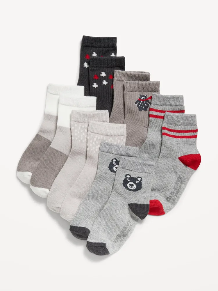 Unisex Crew Socks 6-Pack for Toddler & Baby