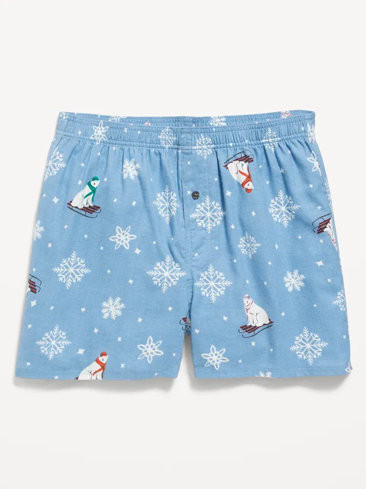 Old Navy Printed Flannel Boxer Shorts for Men - 3.75-inch inseam