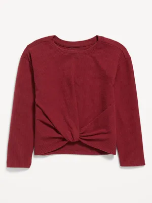 Long-Sleeve Twist-Front Top for Girls