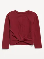 Long-Sleeve Twist-Front Top for Girls