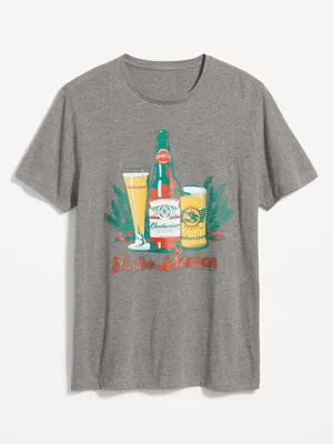 Budweiser Gender-Neutral Holiday T-Shirt for Adults
