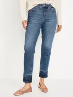 High-Waisted OG Straight Cotton-Hemp Blend Ankle Jeans