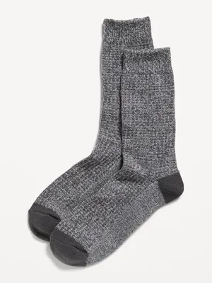 Waffle-Knit Crew Socks for Men