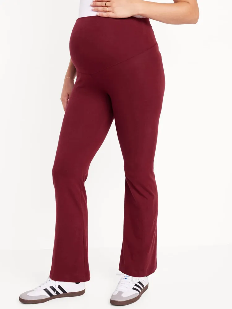 Women's Cotton Jersey High Waisted Flared Leggings