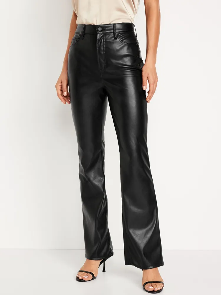 KanCan Mid-Rise Faux Leather Flare Pant - Women's Pants in Black | Buckle