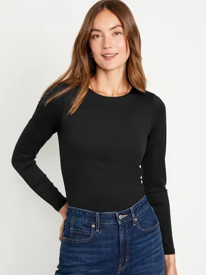 Long-Sleeve Double-Layer Sculpting T-Shirt for Women