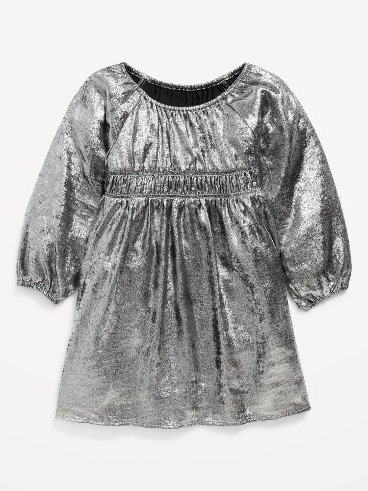 Toddlers Silver Sequin Dress