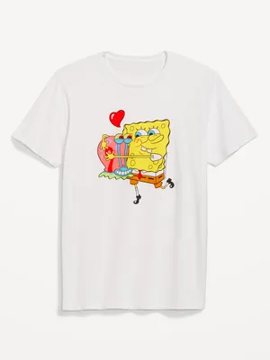 SpongeBob SquarePants Gender-Neutral Valentine-Graphic T-Shirt for Adults