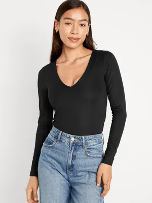 Long-Sleeve Double-Layer Sculpting Cropped T-Shirt for Women